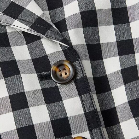 Ann Taylor Black and White Gingham Double Breasted Swing Jacket Size S NWT - Picture 5 of 8